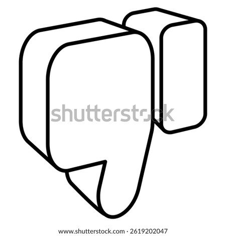 Dislike icon represented by Simple Dislike icon Line style.