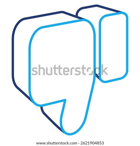 Dislike icon represented by Simple Dislike icon Dual Line style.