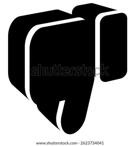 Dislike icon represented by Simple Dislike icon Black Filled style.