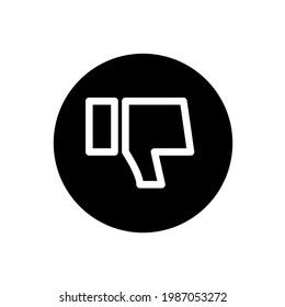 Dislike icon with rounded style