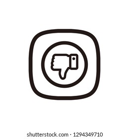 Dislike icon sign symbol