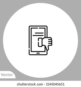 Dislike icon sign vector,Symbol, logo illustration for web and mobile