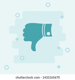 Dislike Icon. Simple icon, blue colored icon illustration.