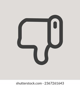 Dislike Icon in Simple, Flat and Minimalist Style