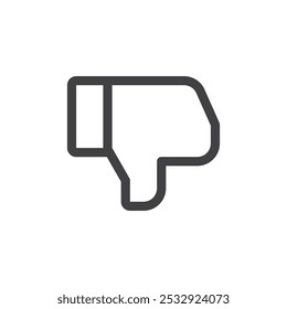 Dislike icon Simple outline vector logo