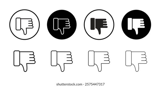 Dislike icon Thin line art collection