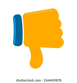 Dislike icon - thumb down button, bad symbol - negative illustration