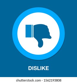 Icono de disgusto - botón abajo, símbolo malo - ilustración negativa
