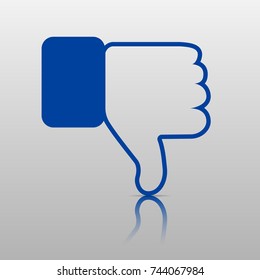 Dislike Icon. Thumb Down, Hand or Finger Illustration. Symbol of Negative. Rate Choice for Social Media, Web and Apps. Vector illustration