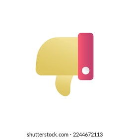 No me gusta el icono. Thumbs Abajo, Bad, Rechazado Logo. Ilustración vectorial. Aislado en fondo blanco.