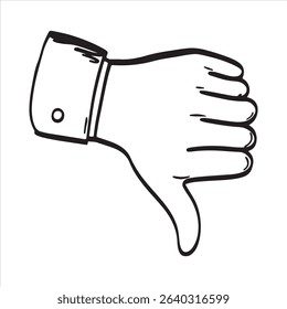 Dislike Icon – Thumbs Down Symbol for Negative Feedback and Social Reactions