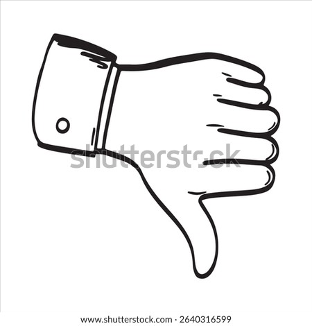 Dislike Icon – Thumbs Down Symbol for Negative Feedback and Social Reactions