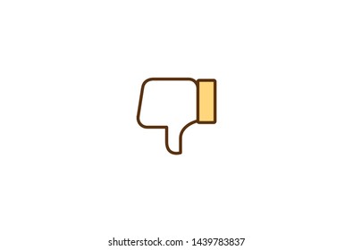 Dislike icon in trendy flat style isolated on white background.Dislike symbol. Vector illustration