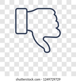 Dislike icon. Trendy Dislike logo concept on transparent background from User Interface and Web Navigation collection
