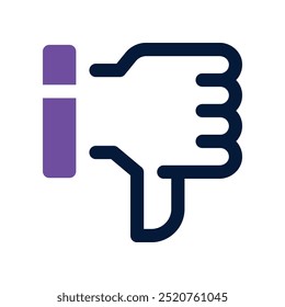 ícone de não gosto. vetor ícone de tom duplo para o seu site, celular, apresentação e design de logotipo.
