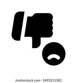 dislike icon. vector glyph icon for your website, mobile, presentation, and logo design.