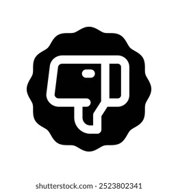 ícone de não gosto. ícone de glifo vetorial para o design de seu site, celular, apresentação e logotipo.