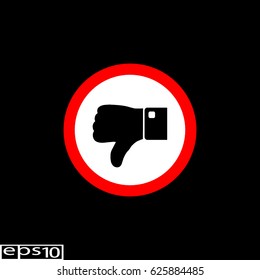 Dislike icon - vector illustration