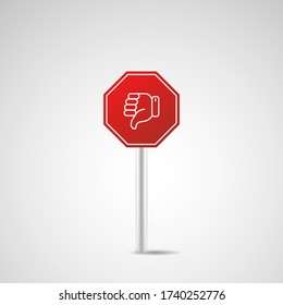 Dislike icon vector illustration isolated on white