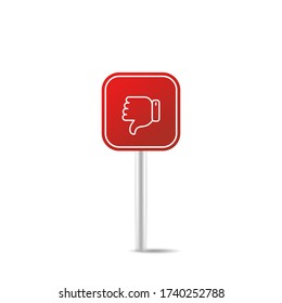 Ilustración vectorial de icono de disgusto aislada en blanco