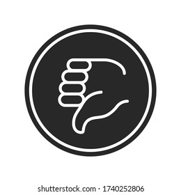 Dislike icon vector illustration isolated on white