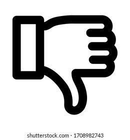Dislike icon vector image. Can also be used for UI. Suitable for mobile apps, web apps and print media.