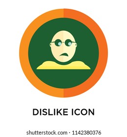 Dislike icon vector isolated on white background for your web and mobile app design, Dislike logo concept
