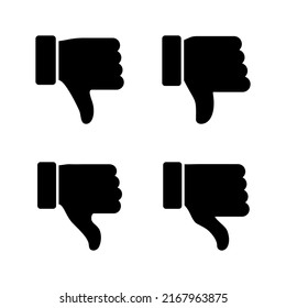 Dislike icon vector. dislike sign and symbol. Hand with thumb down