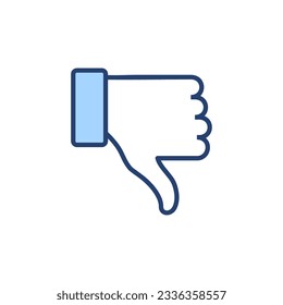 Dislike icon vector. dislike sign and symbol. Hand with thumb down