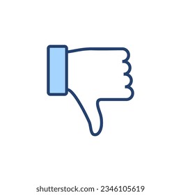 Dislike icon vector. dislike sign and symbol. Hand with thumb down