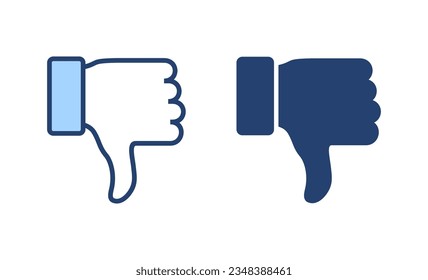 Dislike icon vector. dislike sign and symbol. Hand with thumb down