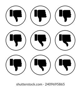No le gusta el vector de iconos. no me gusta el signo y el símbolo. Mano abajo