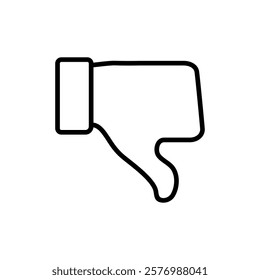 Dislike icon vector. dislike sign and symbol. Hand with thumb down