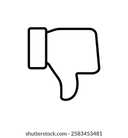 Dislike icon vector. dislike sign and symbol. Hand with thumb down