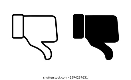 Dislike icon vector. dislike sign and symbol. Hand with thumb down