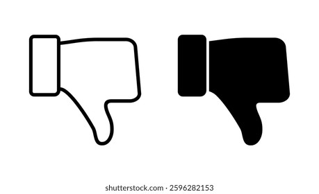 Dislike icon vector. dislike sign and symbol. Hand with thumb down