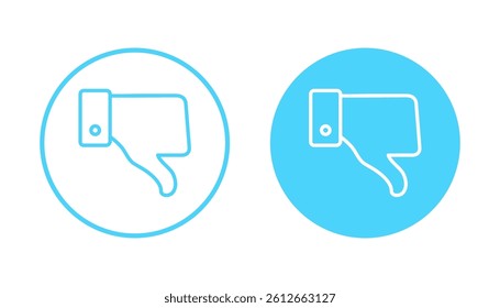 Dislike icon vector. dislike sign and symbol. Hand with thumb down