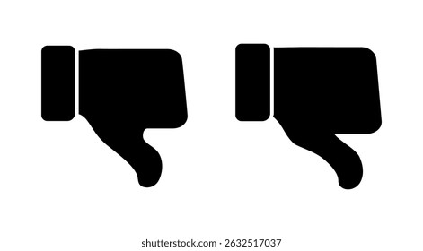 Dislike icon vector. dislike sign and symbol. Hand with thumb down