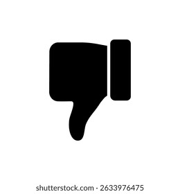 Vector de ícono de disgusto. signo y símbolo de disgusto. Mano con el pulgar hacia abajo