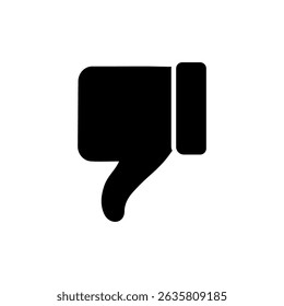 Vector de ícono de disgusto. signo y símbolo de disgusto. Mano con el pulgar hacia abajo