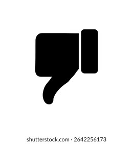 Icon-Vektor nicht mögen. Abneigung gegen Zeichen und Symbole. Hand mit Daumen nach unten