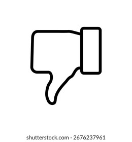 Vector de ícono de disgusto. signo y símbolo de disgusto. Mano con el pulgar hacia abajo