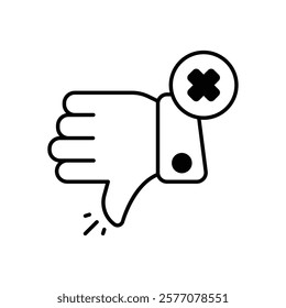 Dislike icon vector stock illustration