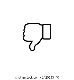 dislike icons, thumbs down icon Vector illustration. symbol for web site Computer and mobile vector.