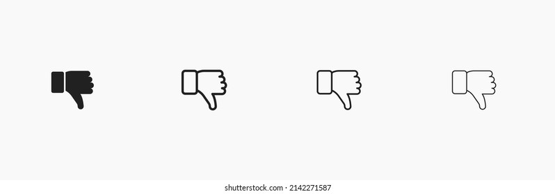 Dislike isolated flat vector icon