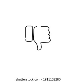 dislike or like emoji, finger gesture line art vector icon for apps and websites 