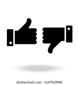 Dislike like icon vector