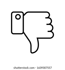 dislike line art vector icon - ui icon vector