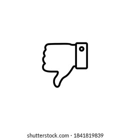 Dislike line icon, Dislike hand icon symbol vector