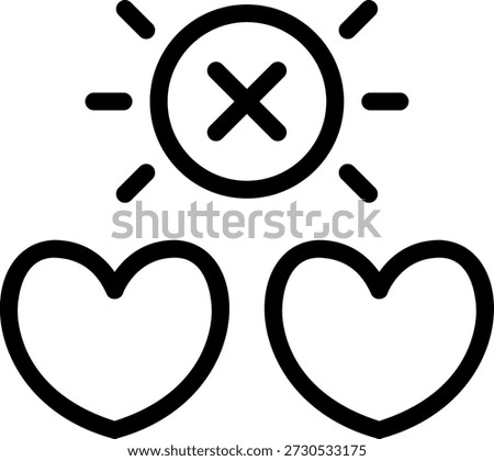 dislike line icon illustration vector